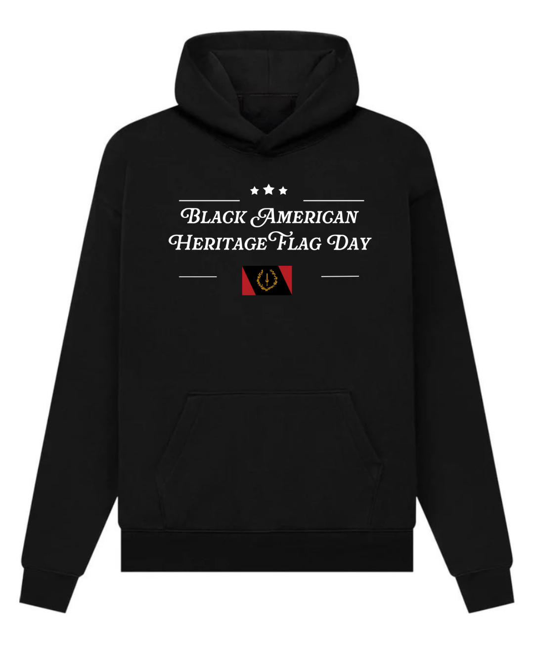 Black American Heritage Flag Day Hoodie