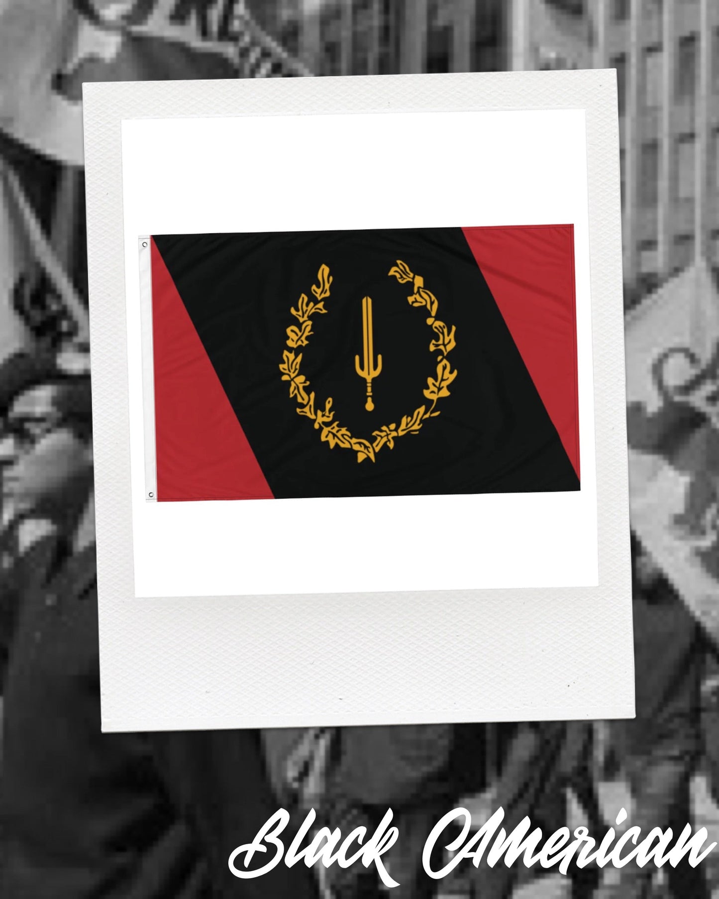 Black American Heritage Flag | Single Sided Print 2x4